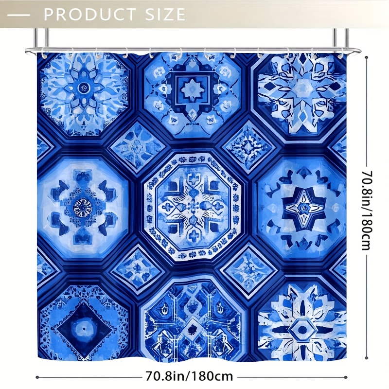 Geometric Blue Ethnic Shower C - Elements Lighting Decor 리뷰 및 가격
