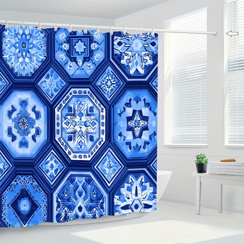 Geometric Blue Ethnic Shower C - Elements Lighting Decor 리뷰 및 가격