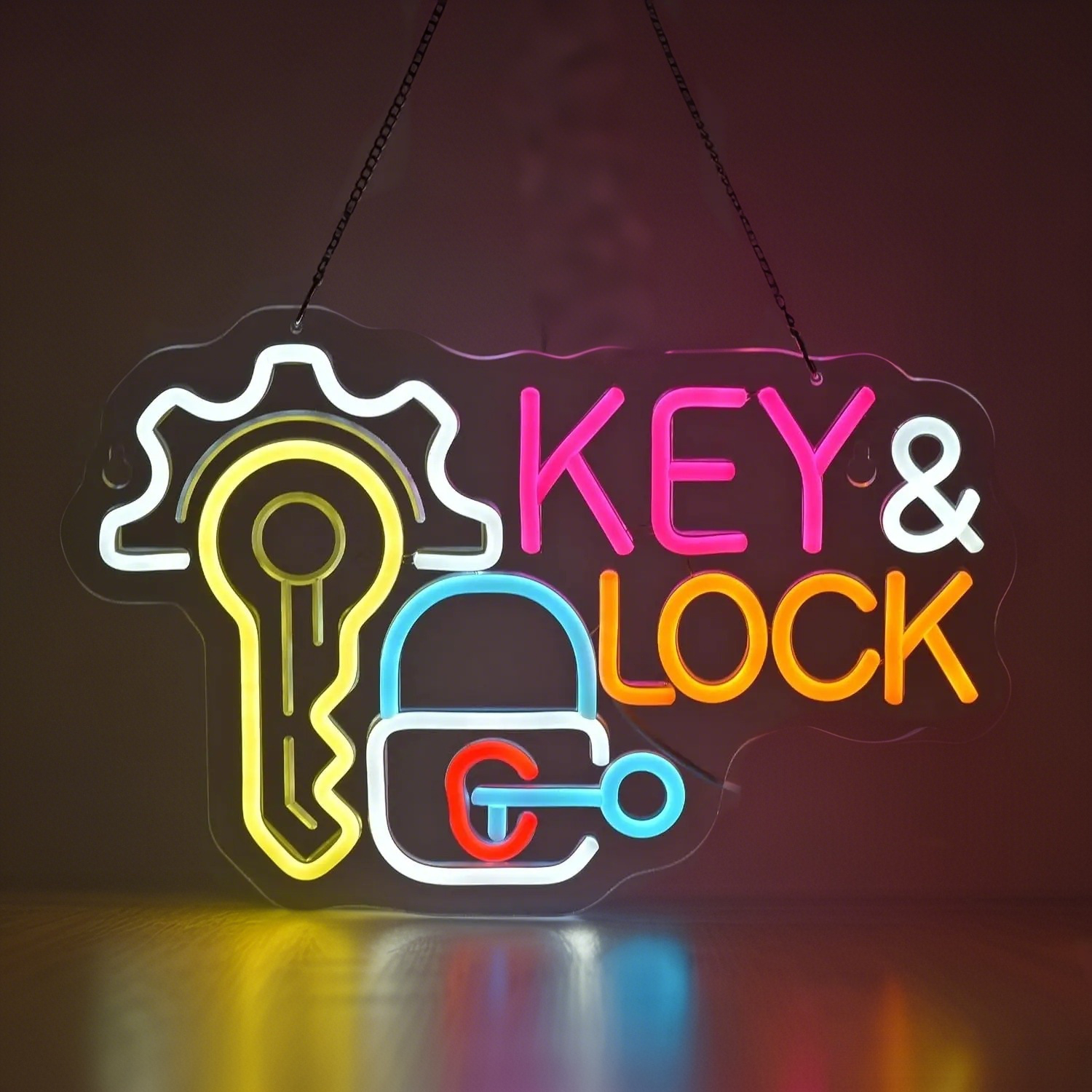 Key Lock Neon Sign Light Hangi - Lighting Decor Rentals 리뷰 및 가격