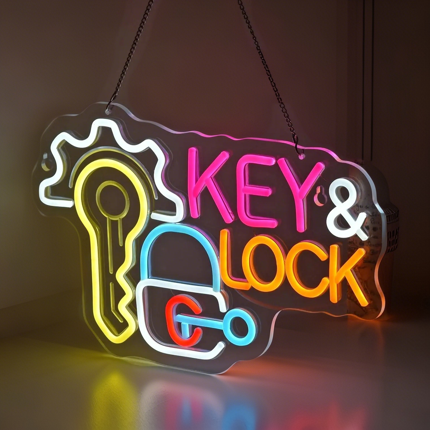 Key Lock Neon Sign Light Hangi - Lighting Decor Rentals 리뷰 및 가격