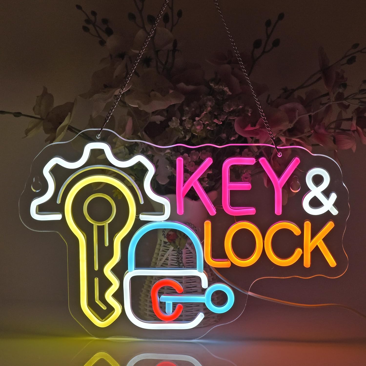 Key Lock Neon Sign Hanging Neo - Lighting Decor Rentals 리뷰 및 가격
