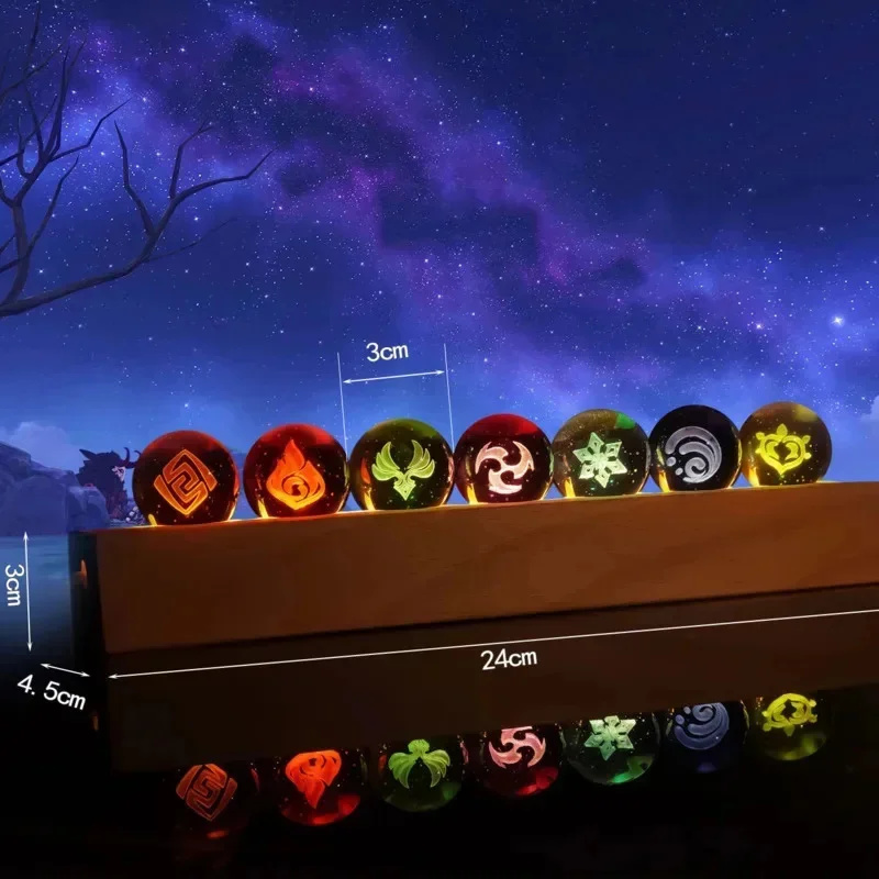 Game Genshin Impact Crystal Ba - Elements Lighting Decor 리뷰 및 가격