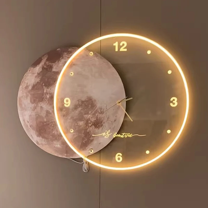 Large 3D Wall Clocks Silent Mo - Lighting Decor Sunrise 리뷰 및 가격