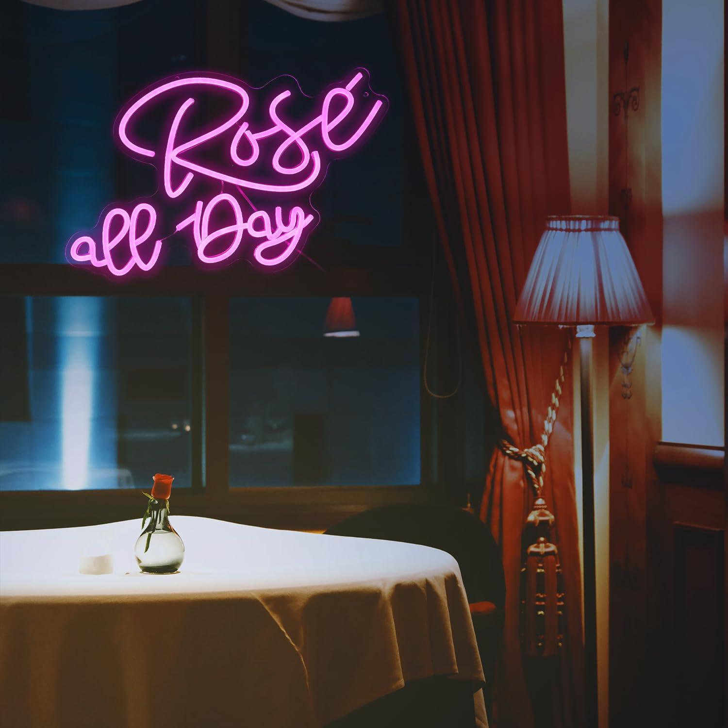 Rose All Day Neon Sign Dimmabl - Lighting Decor For Wedding 리뷰 및 가격