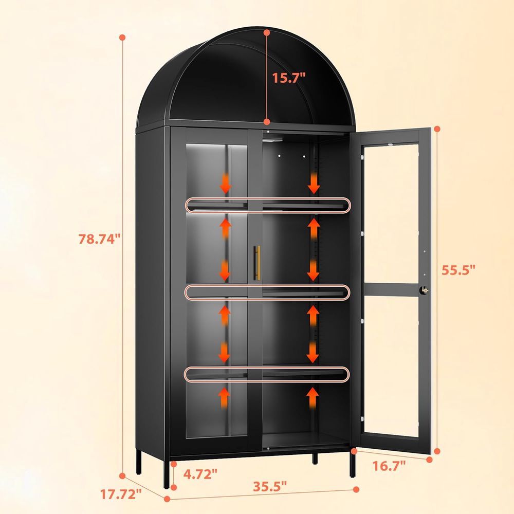 78.74 Tall Metal Arched Cabine - Lighting & Home Decor Studio 리뷰 및 가격