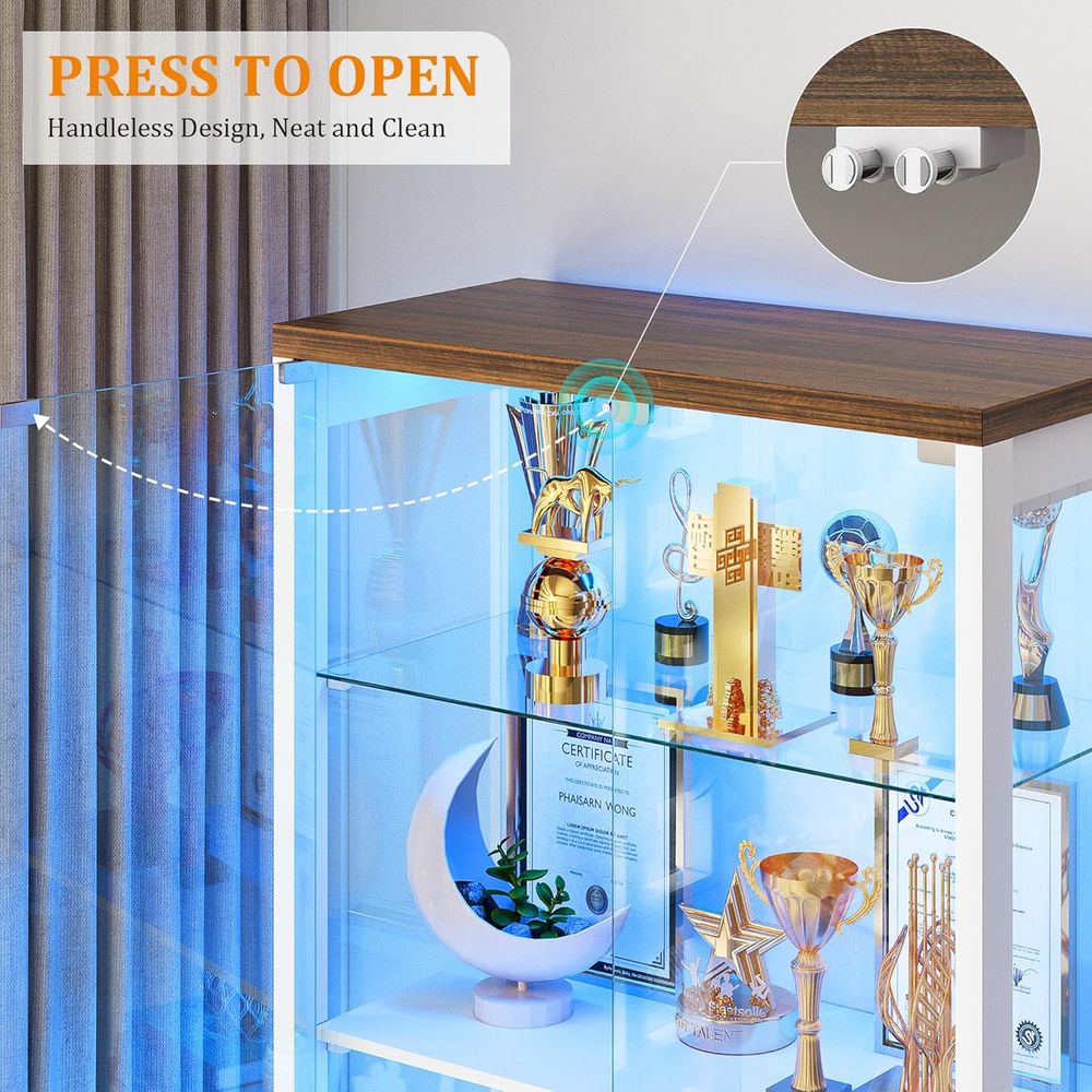 67 Glass Door Adjustable Shelv - Lighting & Home Decor Studio 리뷰 및 가격