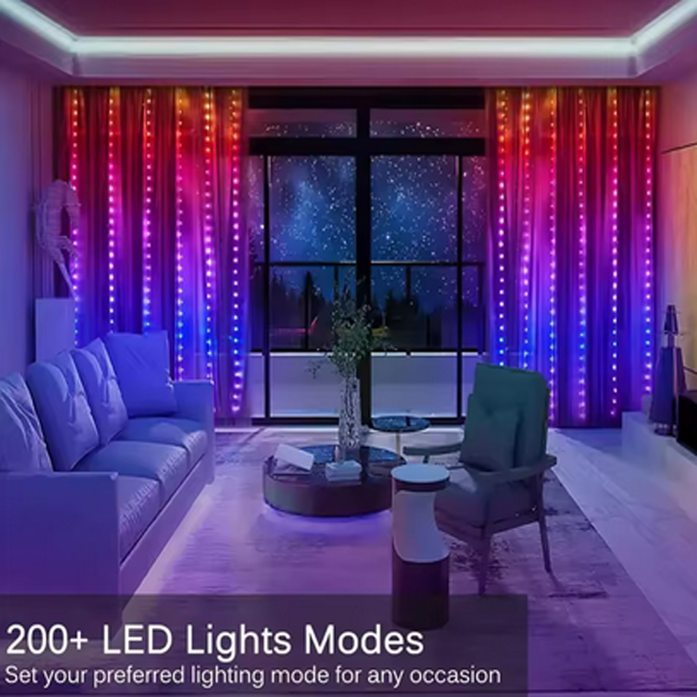 3M RGB Smart LED Curtain Light - Lighting Decor For Wedding 리뷰 및 가격