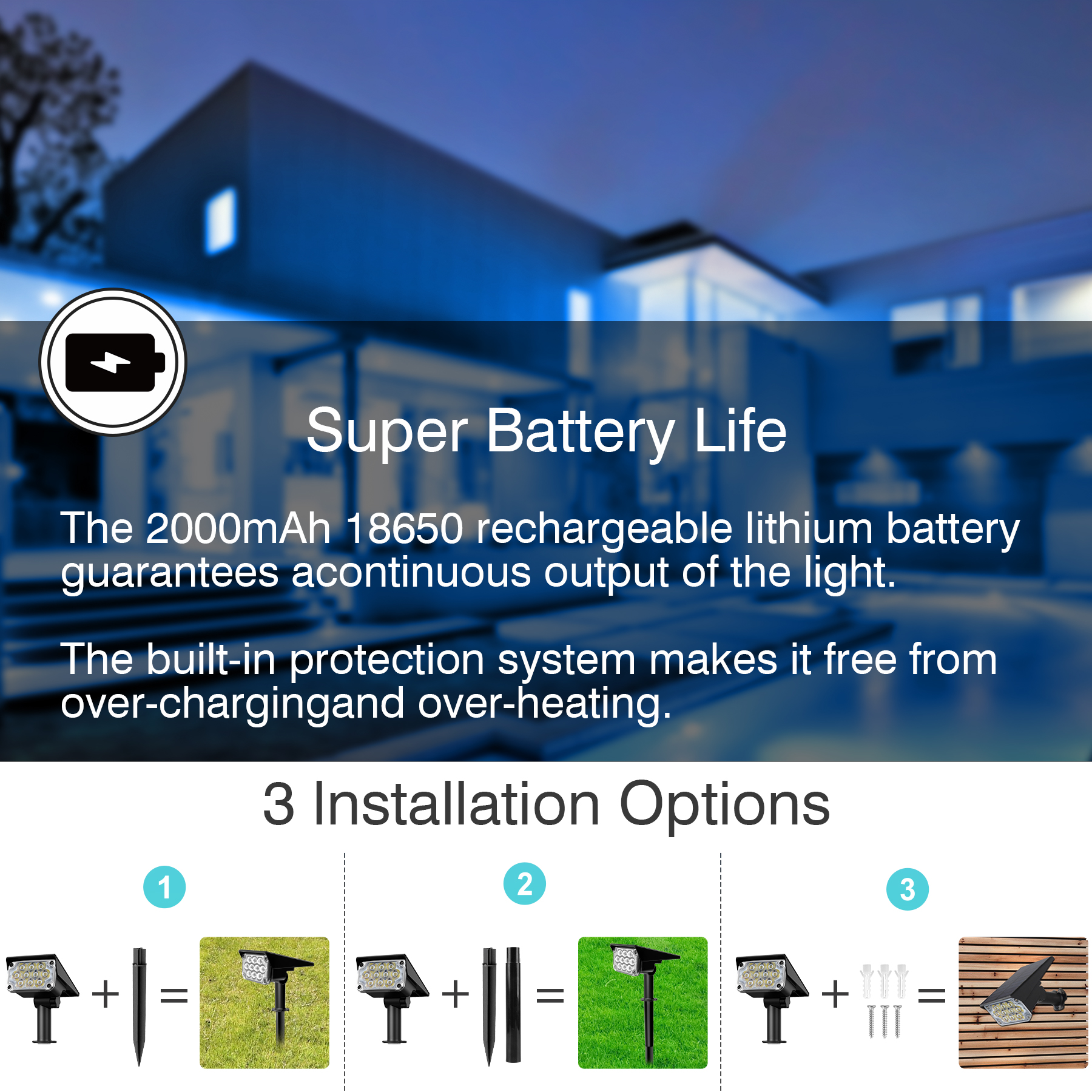 Solar LED Light Outdoor IP65 W - Lighting Decor Sunrise 리뷰 및 가격