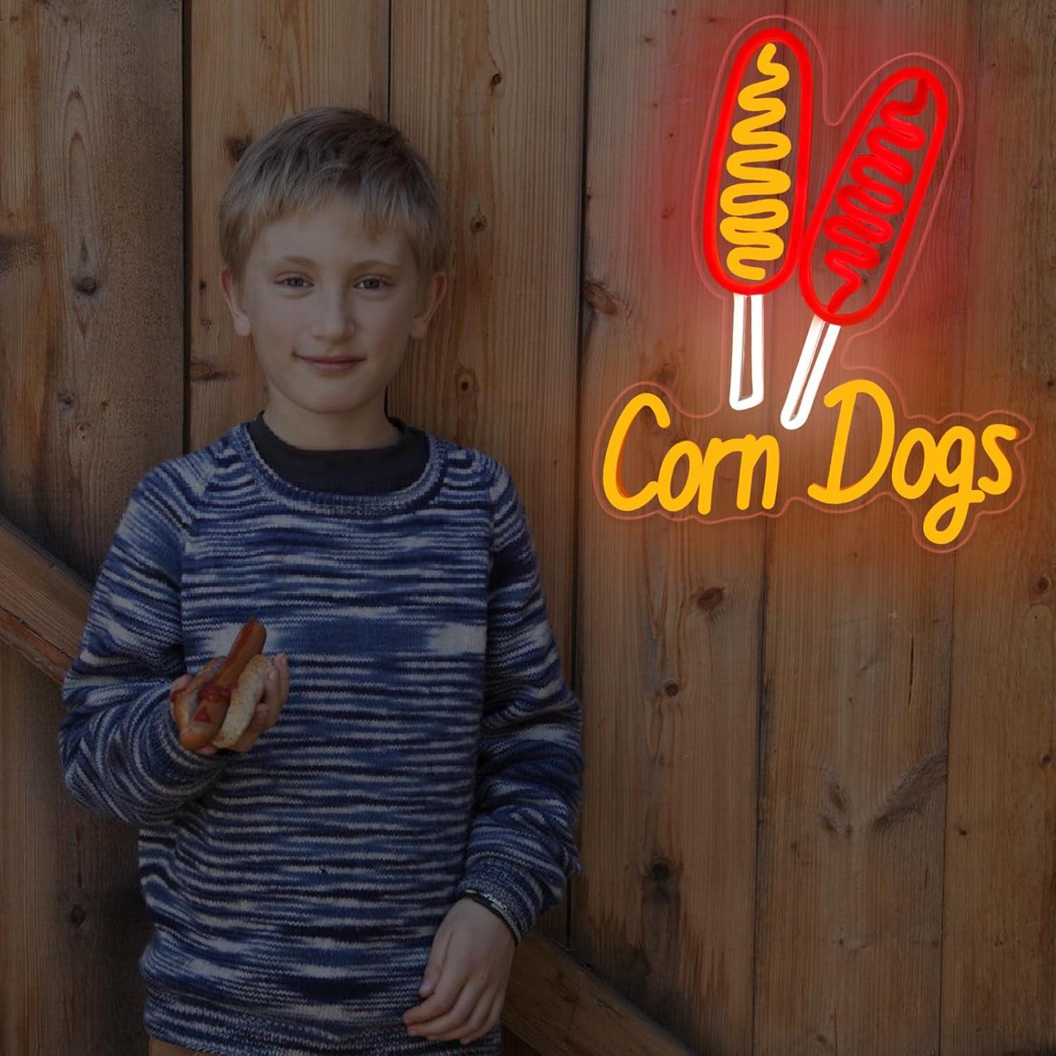 Corn Dog Neon Sign Snack USB D - Lighting Decor For Wedding 리뷰 및 가격