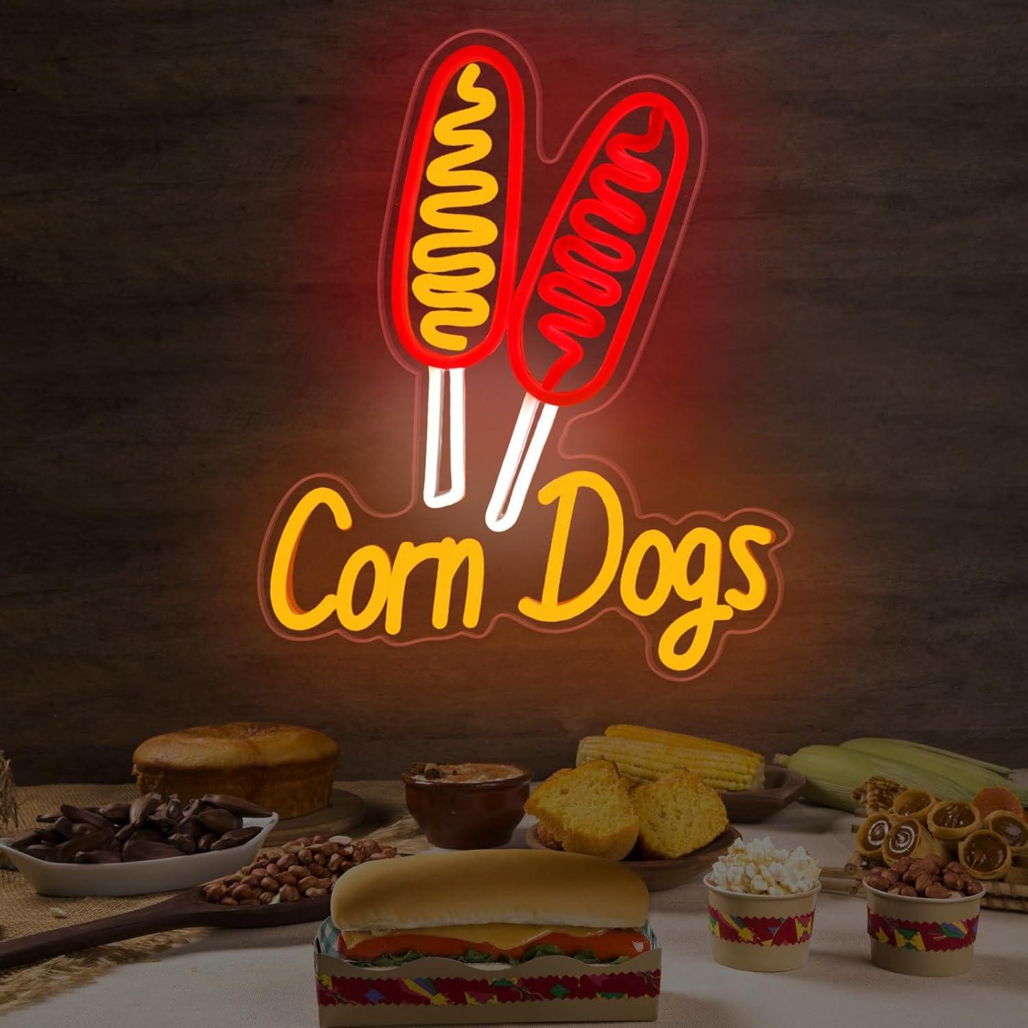 Corn Dog Neon Sign Snack USB D - Lighting Decor For Wedding 리뷰 및 가격