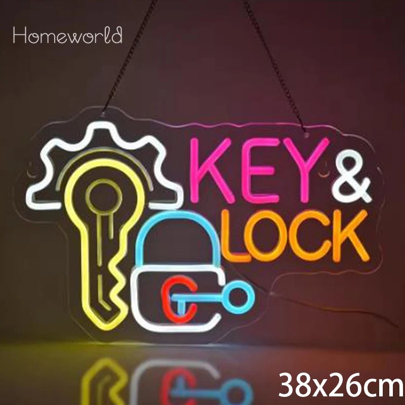 Key Lock Neon Sign Hanging Neo - Lighting Decor Rentals 리뷰 및 가격