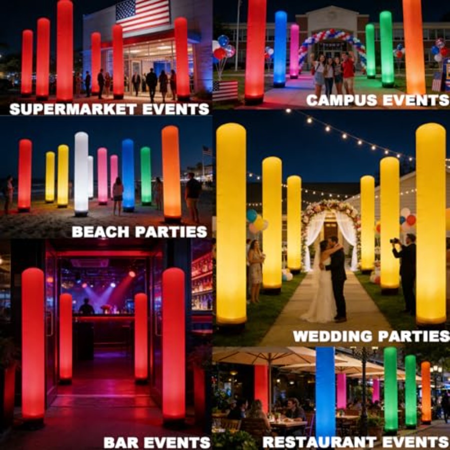 Inflatable LED Tube Column Lig - Lighting Decor Rentals 리뷰 및 가격