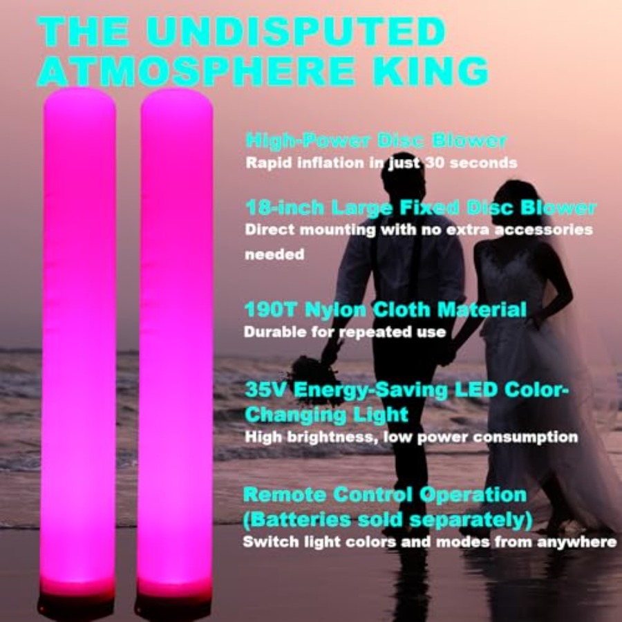 Inflatable LED Tube Column Lig - Lighting Decor Rentals 리뷰 및 가격