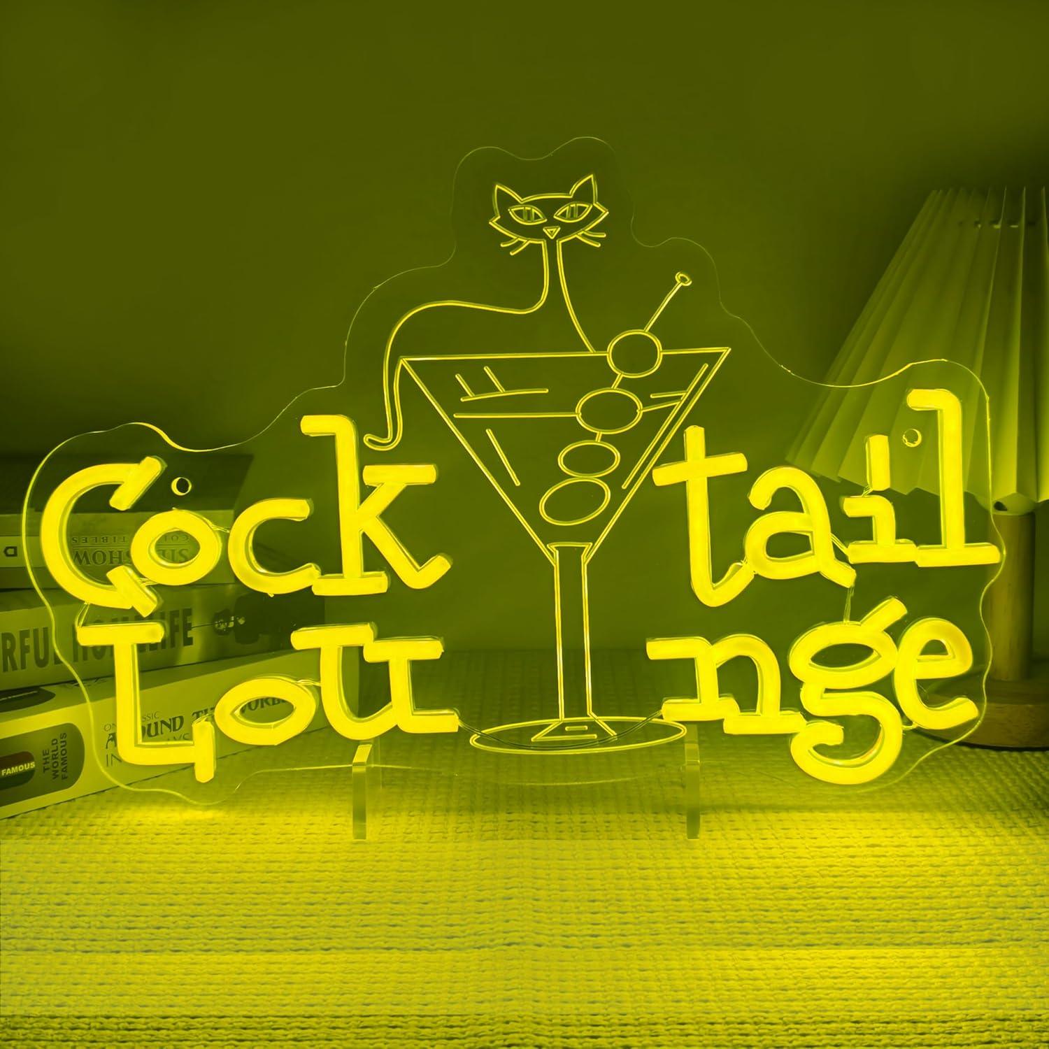 Cocktail Lounge Neon Sign Dimm - Lighting Decor Home 리뷰 및 가격