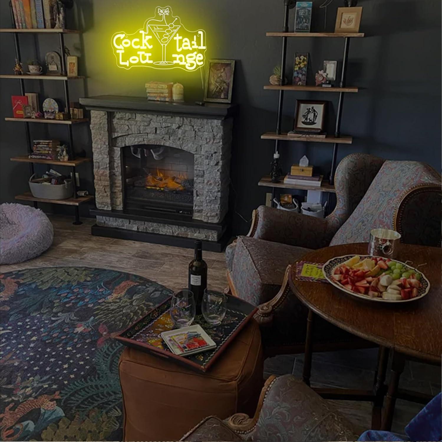 Cocktail Lounge Neon Sign Dimm - Lighting Decor Home 리뷰 및 가격