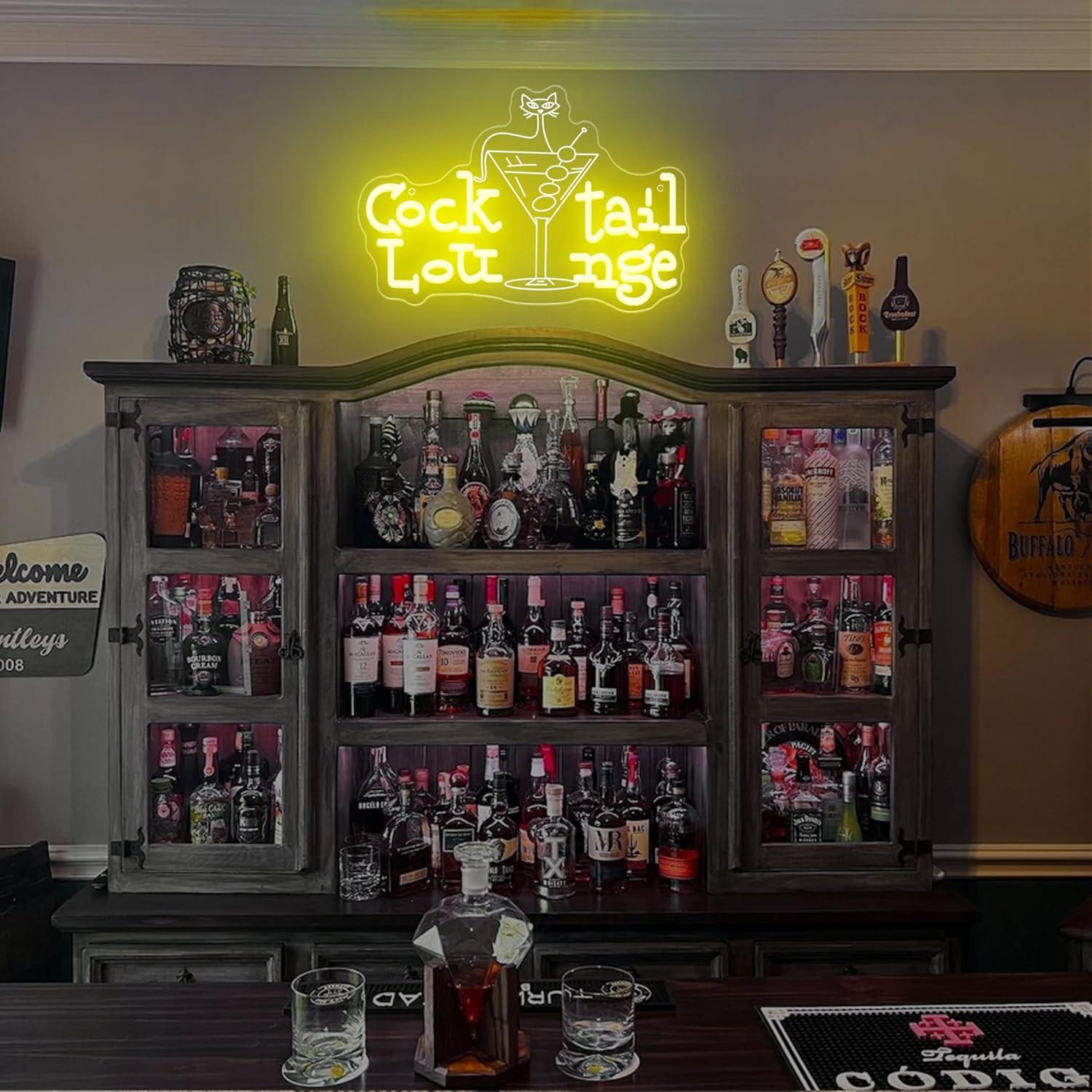 Cocktail Lounge Neon Sign Dimm - Lighting Decor Home 리뷰 및 가격