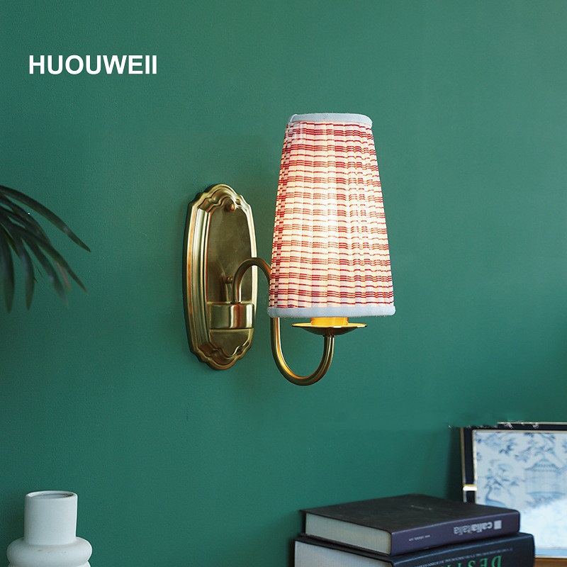 Retro Fabric Wall Lamp Bronze  - Elements Lighting Decor 리뷰 및 가격