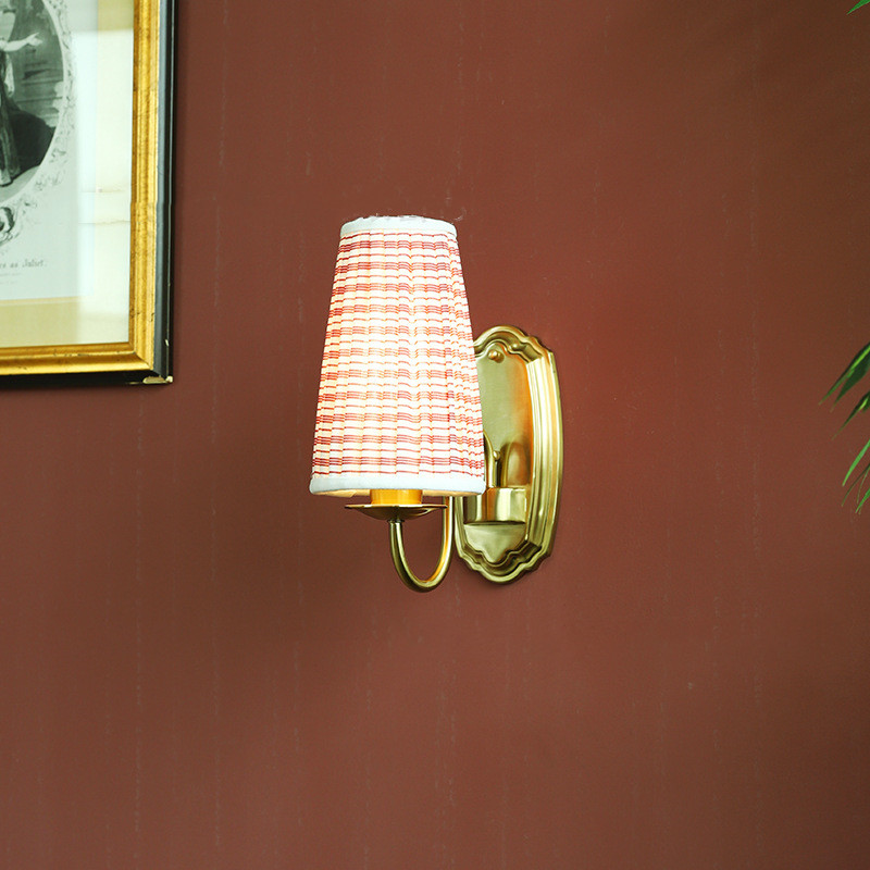 Retro Fabric Wall Lamp Bronze  - Elements Lighting Decor 리뷰 및 가격