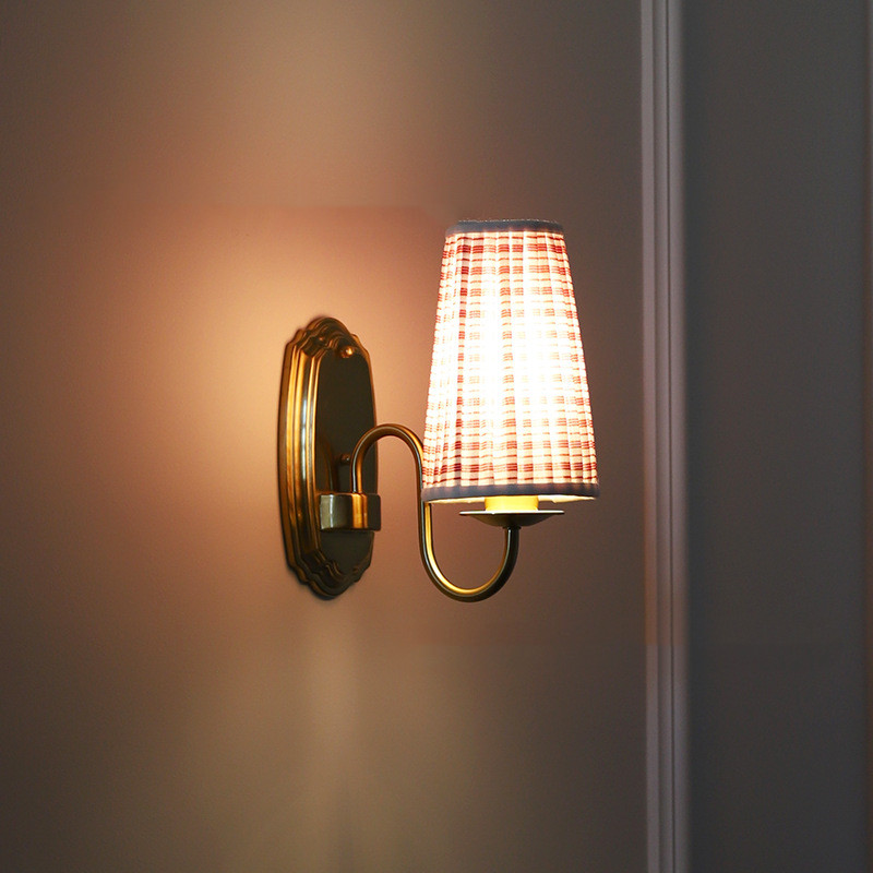 Retro Fabric Wall Lamp Bronze  - Elements Lighting Decor 리뷰 및 가격
